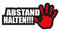 1 x Aufkleber Stopp Abstand Halten Auffahren Sticker Autoaufkleber Decal OEM JDM