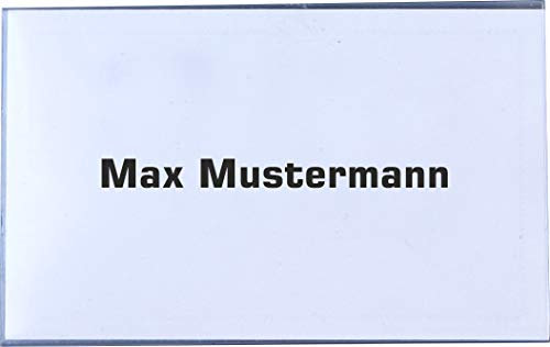 20 Stück Namensschilder im Format 90 x 57 mm mit Magnet mit Blanko-Karton-Einlagen auf DIN A4 Bogen