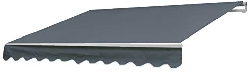 Mendler Alu-Markise HWC-E31, Gelenkarmmarkise Sonnenschutz 3x2,5m - Acryl Grau