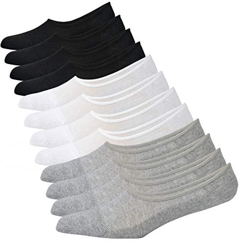 Jormatt 6 Pairs No Show loafer Socks Mens Cotton Sports Trainer Socks Women
