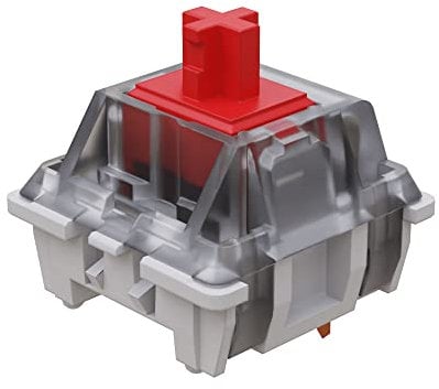 Gateron KS-9 RGB Mechanical MX Type Key Switch - Clear top (120 Pcs, Red)