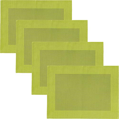 Erwin Müller Tischset Lissabon 4er-Pack abwaschbar apfelgrün Größe 33x45 cm