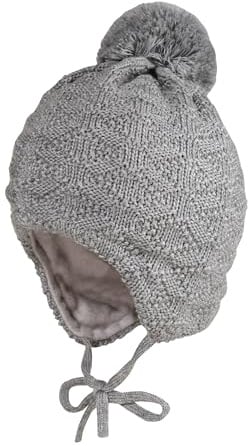 maximo MINI-Mütze Struktur ausgenäht Pompon