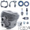 Zylinder Kit für STIHL TS 420 TS 410 Trennschleifer, AUMEL 50mm Zylinder + Kolben + Dichtung + Öldichtung + Kraftstofffilter + Zündkerze Ersatzteile Zubehör 16 in 1