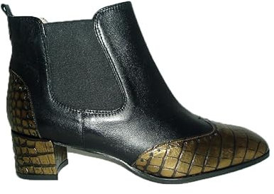 Lodi Efray Damen-Stiefel Caymetal-Leder Gold kombiniert mit Schwarz, gold, 36 EU