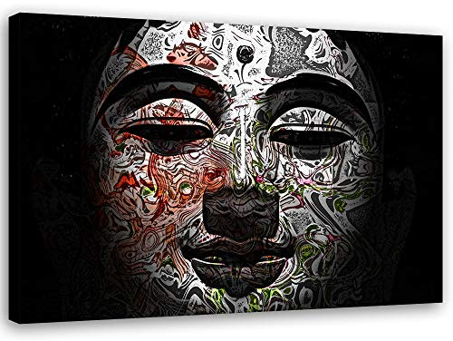 Leinwandbild XXL Feng Shui Wandbild Kunst Zen Schwarz 120x80 cm