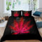 Homewish Marihuana Trösterbezug Red Cannabis Leaf Bedrucktes Bettwäscheset für Erwachsene Teenager Marihuana Weed Leaf Bettbezug Exotische Blätter Rustikales weiches Boho Trippy Hippie-Thema, 200×200