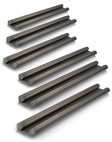 Meisterfaktur Boudin de porte - Pour toutes les portes - Boudin de porte isolant idéal pour une isolation bas de porte contre les courants d'air, le bruit et le froid (6 pièces (gris))