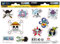 Abystyle ONE PIECE - Skulls - Set de 2 planches de stickers
