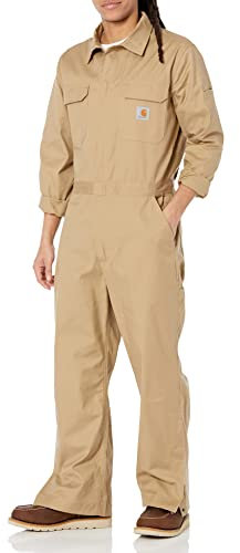Carhartt Men's Rugged Flex Canvas Coverall, Dark Khaki, S