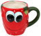 Dekohelden24 Tasse à café en céramique - Taille H : 9 x 12 cm - Rouge - 22277-D