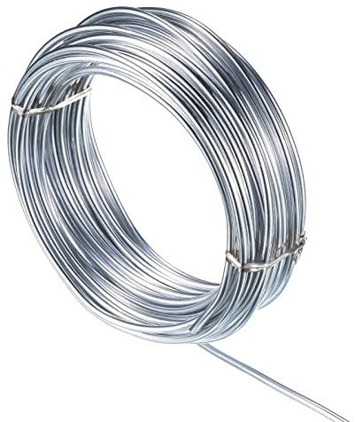 3mm Aluminum Craft Wire, 50 Feet 9 Gauge Bendable Anodized Metal Wire for Sculpting, Jewelry Making, Armature Making, Wire Weaving and Wrapping