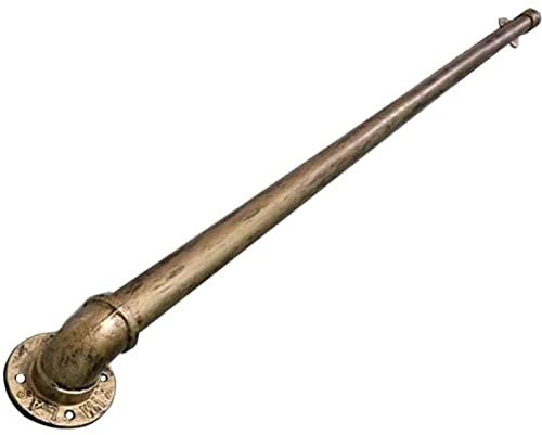 CNFDDM Handlauf für Treppen im Innen- und Außenbereich, Haltegriff-Geländer, Antik-Messing-Metall-Treppenhandläufe, rutschfeste Treppengeländer, an der Wand montierte Handläufe (Size : 120cm)