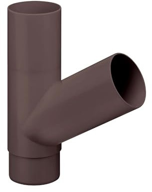 INEFA Abzweiger Fallrohr 60 Grad, PVC DN75/75 Dunkelbraun Zubehör Fallrohr Kunststoff, einfache Steckmontage, Made in Germany