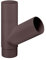 INEFA Abzweiger Fallrohr 60 Grad, PVC DN75/75 Dunkelbraun Zubehör Fallrohr Kunststoff, einfache Steckmontage, Made in Germany