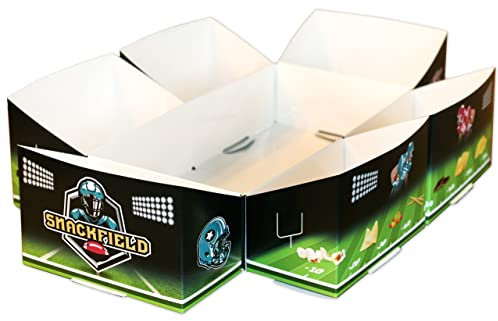 Snackfield SNACKSTADION für Footballabende zu Hause | Snackadium schnell & einfach aufgebaut hochwertiger Karton mit Folienbeschichtung | Perfekte Geschenkidee für Footballfans
