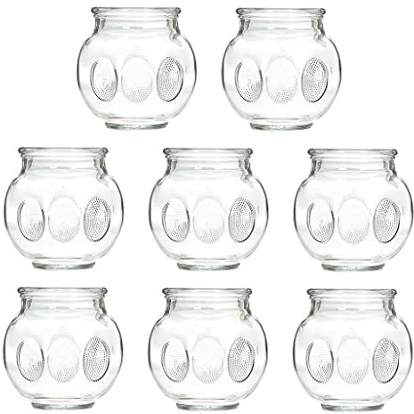 jojomis Chinesisches Acupoint 8-teiliges Glas-Schröpf-Set, Vakuum-Schröpfgeräte, flache Oberseite, Glas-Schröpfgläser für Feuerschröpfen und Gleittechnik – Nr. 6