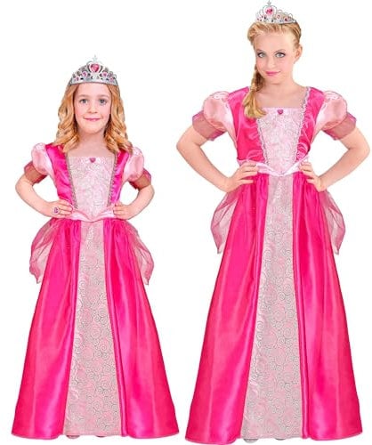 W WIDMANN MILANO Party Fashion - Kinderkostüm Prinzessin, Kleid und Tiara, Königin, Märchen, Faschingskostüm
