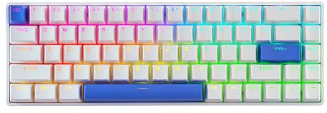 DrunkDeer G65 Rapid Trigger Mechanische Tastatur Magnetschalter Gaming PBT Key Cap Wired 65% Größe RGB Kompakt Anti-Ghost Weiß