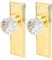 ToPToToo Single-Side Glass Dummy Door Knobs,Inactive Door Knobs for Closet,Antique Bifold Door Knobs Replacement,Crystal Dummy Door Handles,Polished Brass,2 Pack