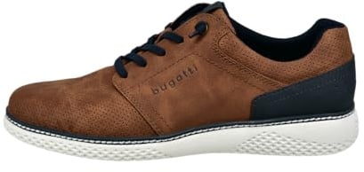 bugatti Herren Sneaker, Männer Schnürer,Schnuerschuhe,Schnuerer,straßenschuhe,Strassenschuhe,Schnuerung,lace-up Shoes,Cognac (6300),43 EU / 8.5 UK