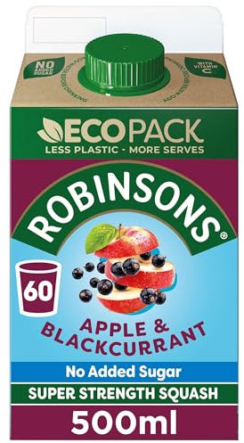 Robinsons Ecopack 60 Serves, Apple and Blackcurrant, 500ml