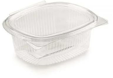 GM 100 Contenitori Ermetici Per Alimenti Ovali 750cc - Contenitori Per Alimenti Trasparenti - Contenitore Ermetico Per Alimenti Con Coperchio - Contenitore Pranzo In PET MONOUSO - Made In Italy