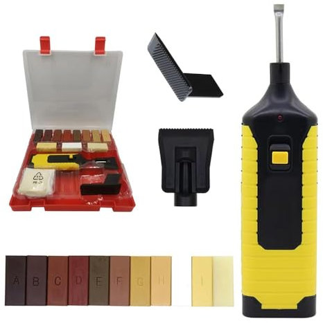 Parquet Repair Kit with 11 Colours Hard Wax, Laminate Repair Kit, Repair Kit for Tiles for Repairing Vinyl Floors, Parquet, Wooden Furniture, Laminate