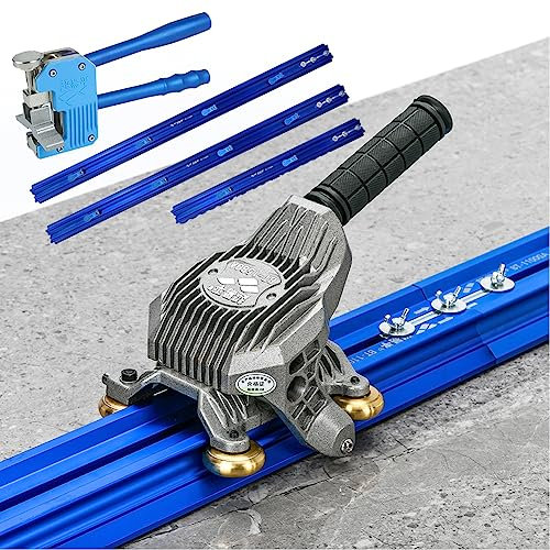Large tile cutter with suction cup - For 2.2 m / 2.3 m / 3 m / 3.8 m tiles - Tile pusher and pliers included For ceramic and porcelain tile