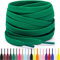 Miscly Cordones Planos para Zapatillas, Disponibles en Varias Tallas y Colores (Verde, 114 cm)