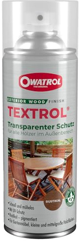 OWATROL Textrol Holzschutz-Spray rustikal – Naturöl | UV-Schutz für alle Hölzer – ideal für Gartenmöbel, Schindeln & Fensterläden