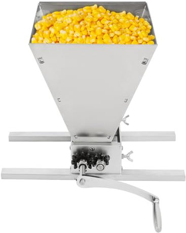 2 rollos de 4 l para trituradora de cereales con manivela, molinillo de cereales, puede con un taladro eléctrico, molinillo de maíz, molinillo de grano para maíz, cebada, cacahuetes, soja, cereales de
