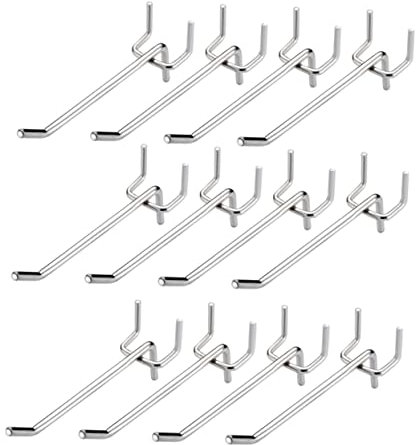 BUGUUYO 48st Steckbrett Haken Regalaufhänger Zubehör Für Stecktafeln Regalhaken Wandhaken Für Strümpfe Steckbretter Für Aufbewahrungshaken Stecktafel-clip-aufhänger Büroregale Silver Eisen