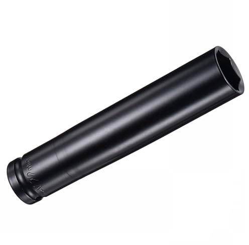 Unifizz 1/2 Inch Drive - 22mm Deep Impact Socket with 6 Point Design, Heat-Treated Cr-V Steel 150mm Length, Metric Sizes