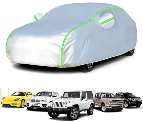 Autoabdeckung für op𝐞l Corsa D 2006-2014 (399.9 x 173.9 x 148.8cm),Erhöht die Privatsphäre, schützt den Autolack, verhindert Regen und Schnee, Staub, UV-Schutz, atmungsaktiv