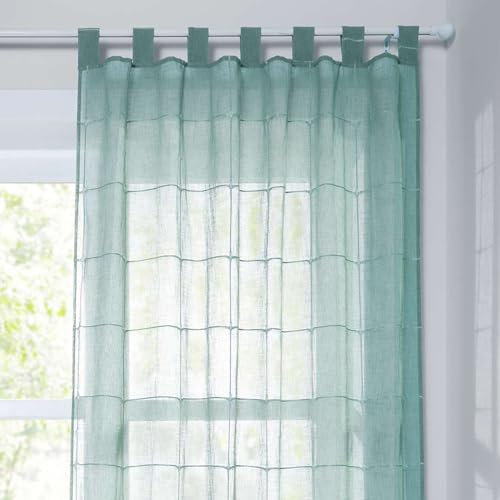 FRANK FLECHTWAREN Vorhang Green Square, 100% Polyester Maße: GH 240 cm, Breite 140 cm
