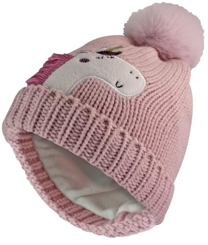 Sock Snob Kids Unicorn Beanie Hat with Pom Pom | Boys & Girls Winter Hat with Bobble