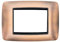 CILIA 1 Pezzo Placca 3 Moduli Acciaio Spazzolato Compatibile Living Int e Supporto 503 Vari 5 Colori Disponibili Adatto per Ristrutturazioni Domestiche e Industriali ecc (oro rosa)