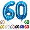 Geburtstags-Zahlenballons XXL-Riesen-Folienballons 40 Zoll – 101 cm Luftballons Geburtstag Jungen Mädchen Babyparty Geburtstagsdekorationen Jubiläumsparty-Dekorationen (hellblau, 60)
