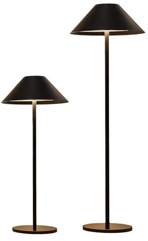 Seyxicnor Cordless Table Lamp 8-20 Adjustable, Rechargeable Battery Touch Lamps with 3 Color Dimming, Portable Waterproof Desk Lamps for Reading Indoor Outdoor Cafe (Black, 2PACK)