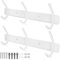 Qiannhee Perchero de Pared Blanco 30CM a 30KG Moderno Perchero de Montaje en Pared con 3 Ganchos Resistentes para Abrigos Colgador Pared Acero Inox Perchero para Niños para Entrada Baño Oficina 2-Pack