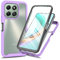 Honor X6B Case with Built-in Screen Protector 360 ° Full Body Shockproof Protection Cover Bumper Transparent Back Phone Case Shockproof Slim Fit Cover Screen Protector for Honor X6B Purple