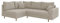 S-Style Möbel Ecksofa Eckcouch Sofa Couch 4 Sitzer Kratzfest Freistehend Links Massivholzfüße Braun Boucle Stoff Erik Beige