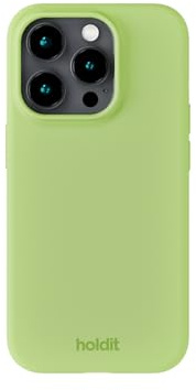 holdit Silikonhülle iPhone 15 Pro - 0,8mm Ultra dünn Handyhülle Silikon - Trendy Slim Silicone case mit Voller Schutz (erhöhte Kante für Kameraschutz) - Matcha Green