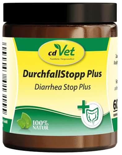 cdVet DurchfallStopp Plus 60 g | für Hunde und Katzen bei und nach akutem Durchfall