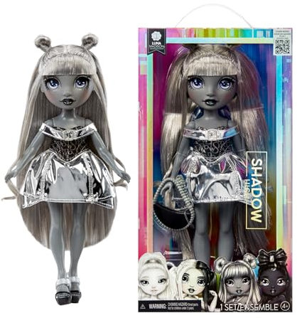 Rainbow High Shadow High Luna Madison - Grayscale 28cm Fashion Doll, Grey Hair, Metallic Grey Outfit, Stylish Handbag, Cute Present for Children 4-10 Years Old