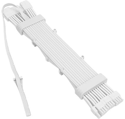 VBESTLIFE Argb LED PSU Cable, RGB Power Cable Cover for Motherboard and Gpu PC Power Supply Extension, 3x8pin Argb Sync (SK3 Controller White)