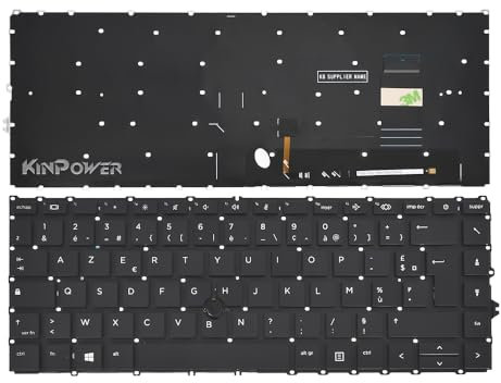 Clavier Azerty Français Compatible avec HP EliteBook 840 G7 840 G8 sans Rétroéclairage