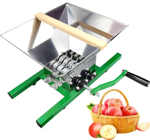 Apfelpresse, 7 L Manuelle Traubenpresse, Obstpresse Aus Edelstahl Für Apfelwein, Hausgemachte Apfelweinpresse, Großes Fassungsvermögen, Entkerner Für Obst, Gemüse, Wein Apple Crusher