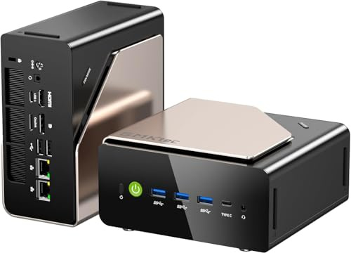 GMKtec AI Mini PC Ultra 9 285H (Turbo 5,4 GHz) 96 Go DDR5 2 to PCIe 4.0 SSD Mini Ordinateur de Jeu 3 emplacements d'extension M.2, Oculink, Affichage Quadruple écran 8K Evo-T1